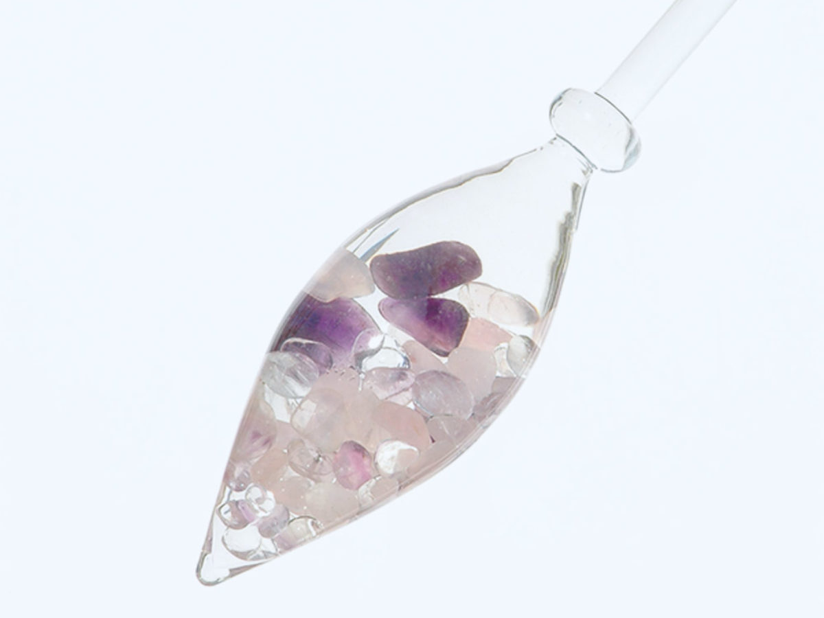 VitaJuwel Era Wellness | Crystal Water Decanter with Amethyst, Rose Quartz & Clear Quartz
